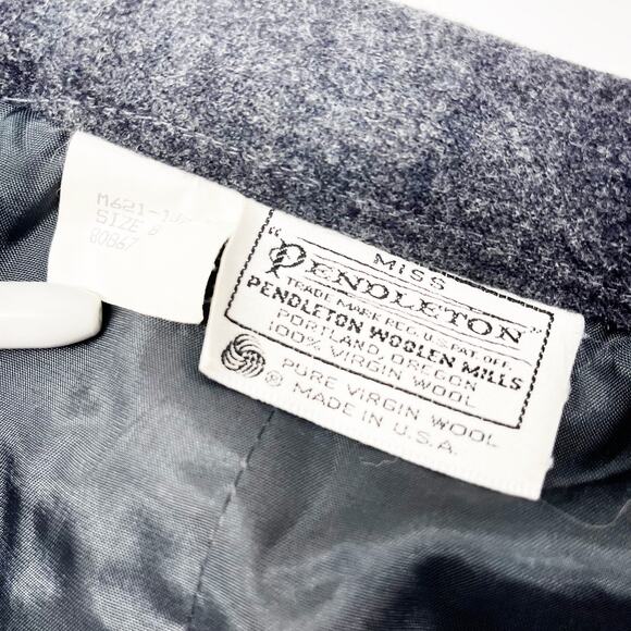 Pendleton Vintage Wool Pleated Charcoal Skirt - Picture 6 of 7